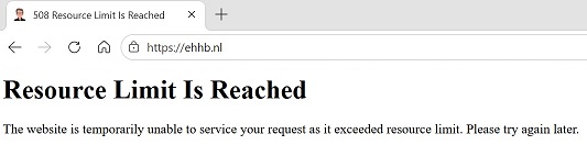 Resource Limit Is Reached