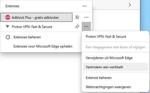 Vastmaken aan werkbalk