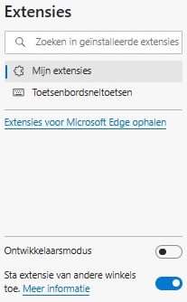 Sta extensies van andere winkels toe